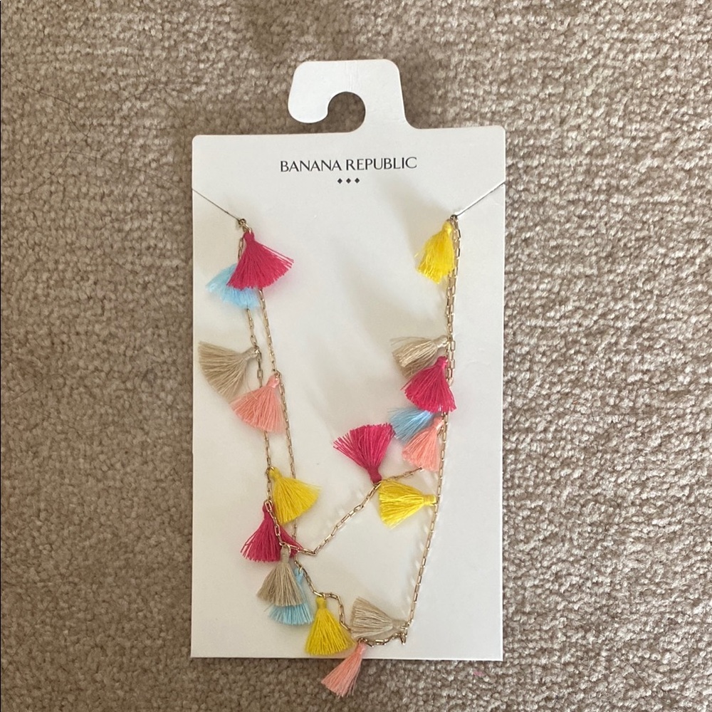 Banana Republic Multicolor Tassel Necklace NWT